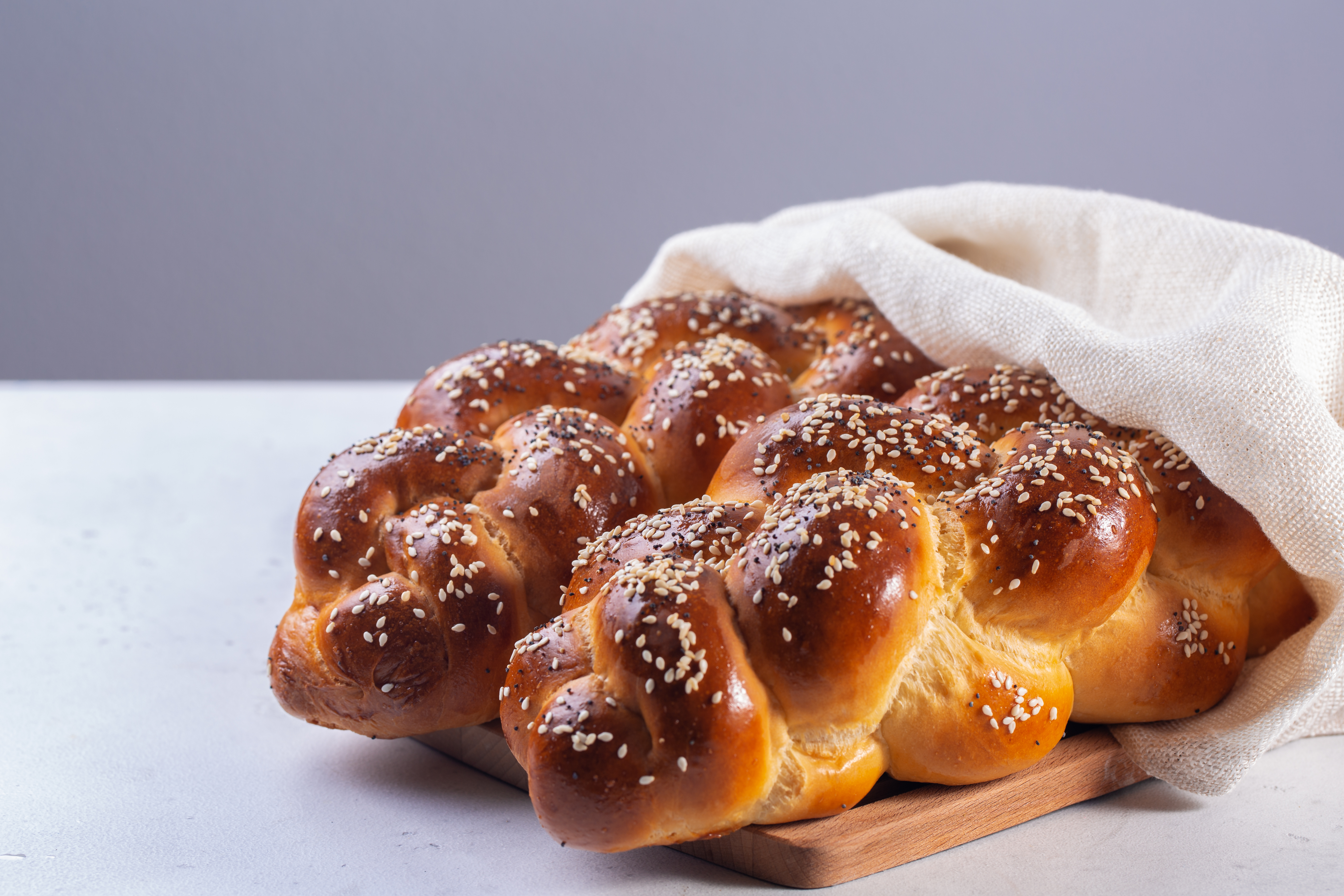 Two Challahs with Challah Cover