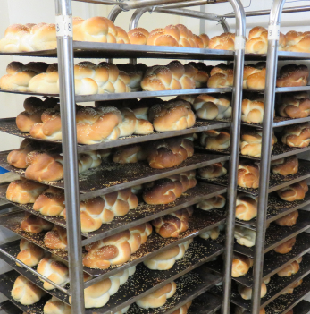 Challahs fresh out of oven